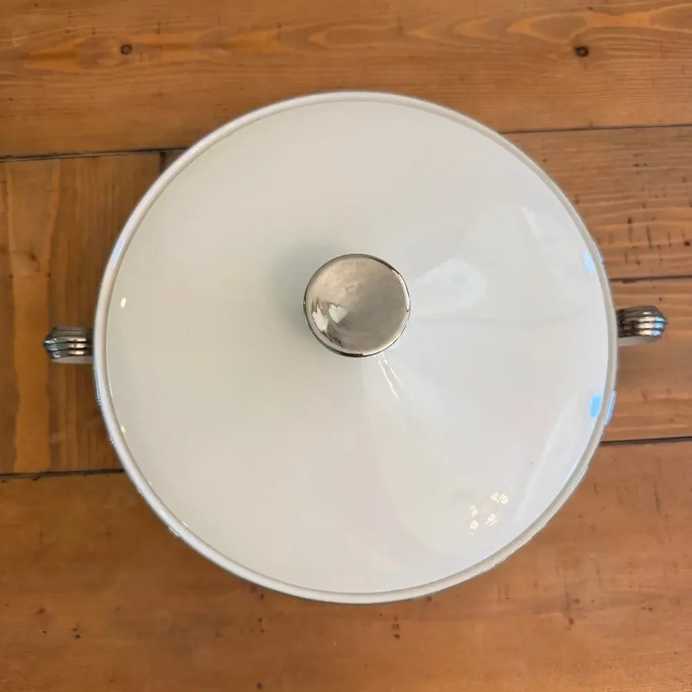 Vintage Lenox Memoir Round Covered Vegetable Bowl 1970 Fine China Mint Condition